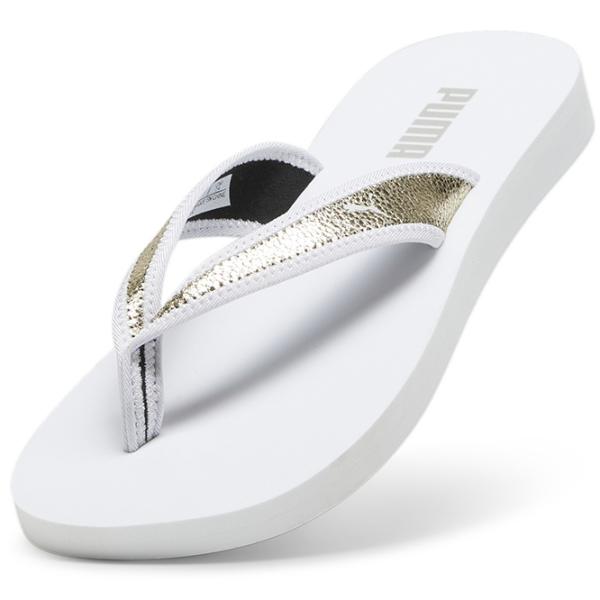 Șlapi pentru femei Puma Sandy Flip Metallic Shine P 37/ White photo 4 Șlapi pentru femei Puma Sandy Flip Metallic Shine P 37/ White photo 4