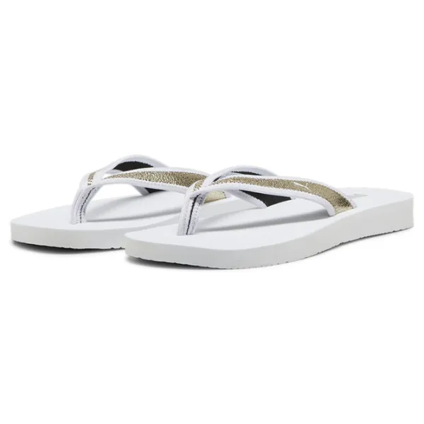 Șlapi pentru femei Puma Sandy Flip Metallic Shine P 35.5/ White photo 2 Șlapi pentru femei Puma Sandy Flip Metallic Shine P 35.5/ White photo 2