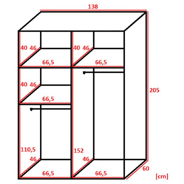 Шкаф Prime Furniture Retro 3 138 x 59см x 205 / ЛДСП / Black photo 6 Шкаф Prime Furniture Retro 3 138 x 59см x 205 / ЛДСП / Black photo 6