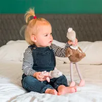 Jucărie moale BabyOno Ostrich Mcknox Family 1446 0+/ Beige photo 2