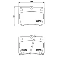 Plăcuțe de frână Brembo P 54 026 Spate photo 4