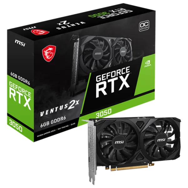 Placă video MSI GeForce RTX 3050 VENTUS 2X 6G OC PCI Express x8 4.0 / 6 GB photo 5 Placă video MSI GeForce RTX 3050 VENTUS 2X 6G OC PCI Express x8 4.0 / 6 GB photo 5