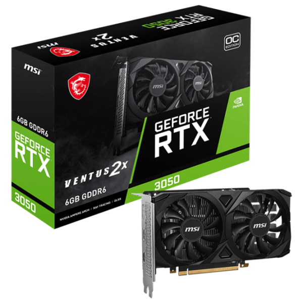 Placă video MSI GeForce RTX 3050 VENTUS 2X 6G OC PCI Express x8 4.0 / 6 GB photo 5 Placă video MSI GeForce RTX 3050 VENTUS 2X 6G OC PCI Express x8 4.0 / 6 GB photo 5