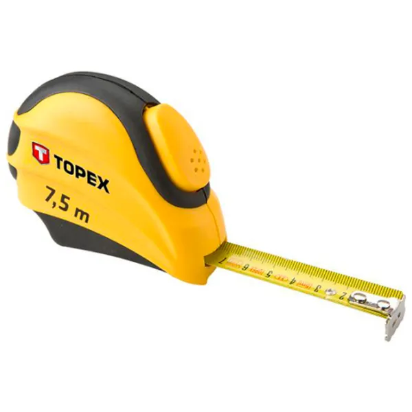 Рулетка Topex 27C387 7.5 м/ Желтый photo 3
