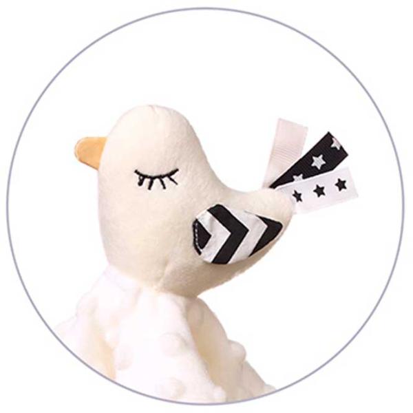 Jucărie moale BabyOno Little Birdie 1537 0+/ White photo 5 Jucărie moale BabyOno Little Birdie 1537 0+/ White photo 5