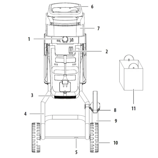Tocător pentru crengi Nakayama ES2510 96 dB/ 2200 W photo 6