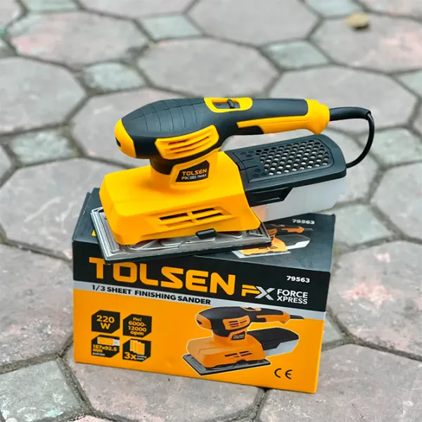 Șlefuitor Tolsen 79563 Cu vibrații/ 220 W/ Yellow photo 3 Șlefuitor Tolsen 79563 Cu vibrații/ 220 W/ Yellow photo 3