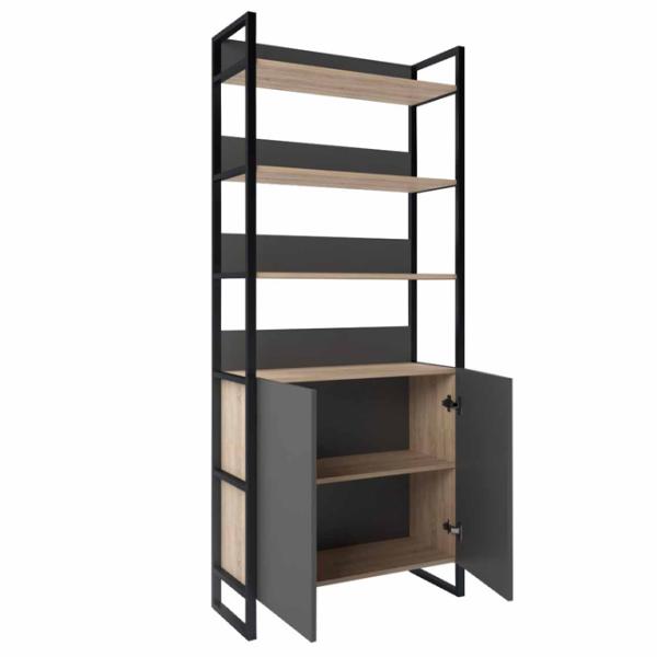 Etajeră Deco Urban 90 Box 210 x 90 x 34 cm/ Metal/ Gray photo 3 Etajeră Deco Urban 90 Box 210 x 90 x 34 cm/ Metal/ Gray photo 3