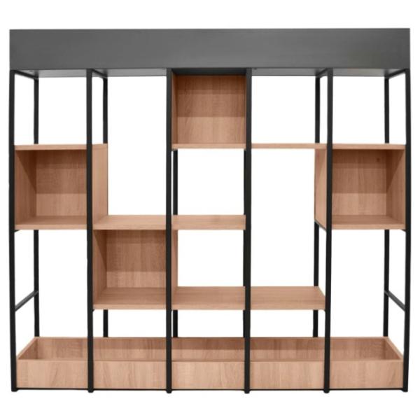 Стеллаж Deco Terra 150 132см x 150см x 30см cm/ Металл/ Black photo 2 Стеллаж Deco Terra 150 132см x 150см x 30см cm/ Металл/ Black photo 2