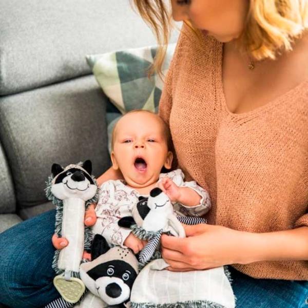 Мягкая игрушка BabyOno Racoon Rocky 747 0+/ Белый photo 5