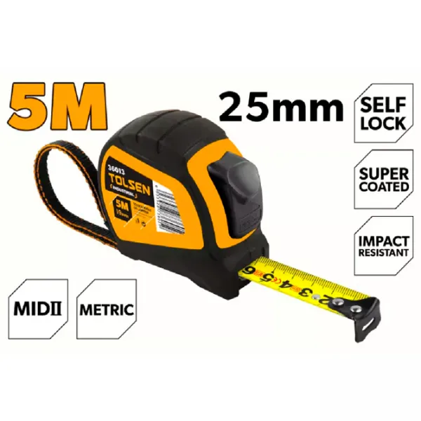 Рулетка Tolsen 36014 5 м/ Черный photo 2 Рулетка Tolsen 36014 5 м/ Черный photo 2