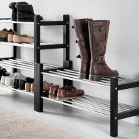 Стеллаж для обуви Ikea Tjusig 37см x 79см x 32см cm/ Металл/ Black photo 2