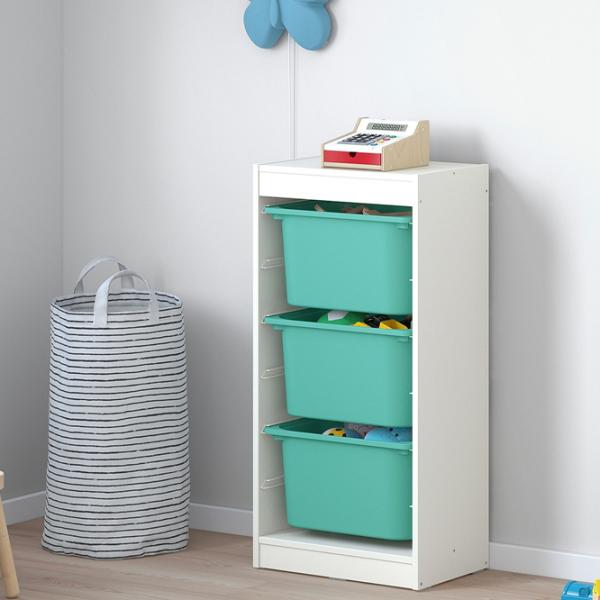 Стеллаж с контейнерами Ikea Trofast 94см x 30см x 46см cm/ ЛДСП/ White photo 2 Стеллаж с контейнерами Ikea Trofast 94см x 30см x 46см cm/ ЛДСП/ White photo 2