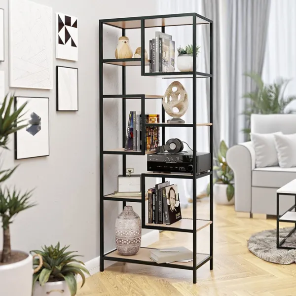 Стеллаж Mirjan24 Runoya II 170см x 70см x 32см cm/ Металл/ Дуб cонома photo 2 Стеллаж Mirjan24 Runoya II 170см x 70см x 32см cm/ Металл/ Дуб cонома photo 2