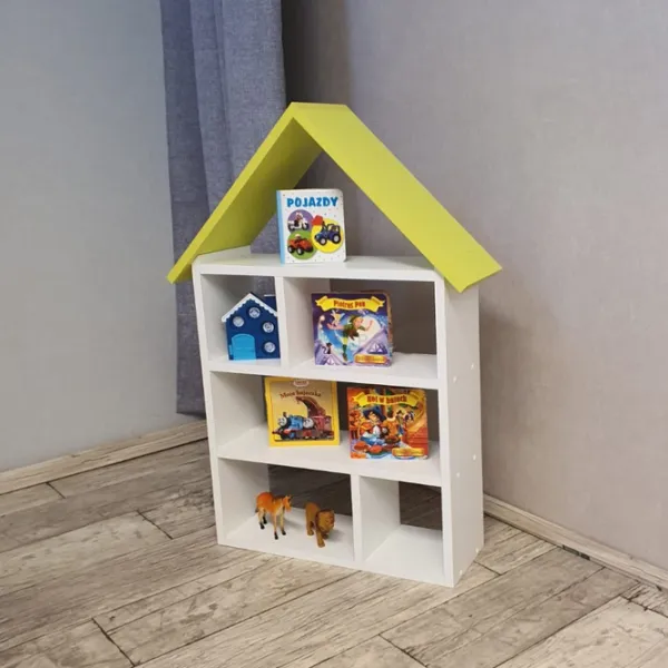 Etajeră BellaLuni Domek 87 x 54 x 18 cm/ PAL/ White photo 2 Etajeră BellaLuni Domek 87 x 54 x 18 cm/ PAL/ White photo 2