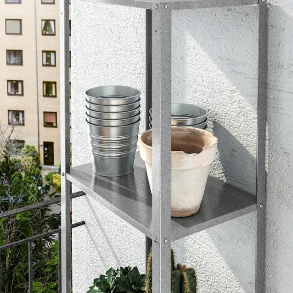 Стеллаж Ikea Hyllis 183см x 40см x 27 см cm/ Металл/ Серый photo 2