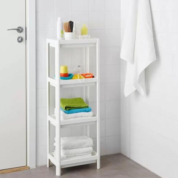 Стеллаж Ikea Vesken 100см x 36см x 23см cm/ Пластик/ White photo 2 Стеллаж Ikea Vesken 100см x 36см x 23см cm/ Пластик/ White photo 2