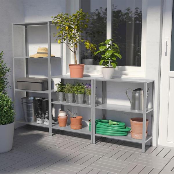 Etajeră Ikea Hyllis 140 x 180 x 27 cm/ Metal/ Gray photo 2 Etajeră Ikea Hyllis 140 x 180 x 27 cm/ Metal/ Gray photo 2