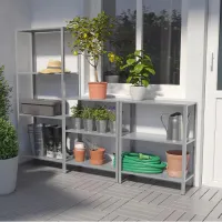 Стеллаж Ikea Hyllis 140см x 180см x 27 см cm/ Металл/ Серый photo 2