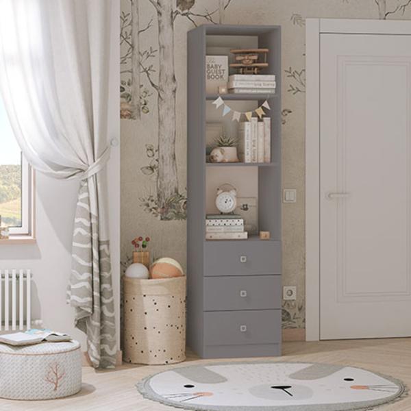 Стеллаж Polini Kids Simple 190см x 45см x 50см cm/ ЛДСП/ Серый photo 3