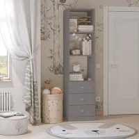 Стеллаж Polini Kids Simple 190см x 45см x 50см cm/ ЛДСП/ Серый photo 3