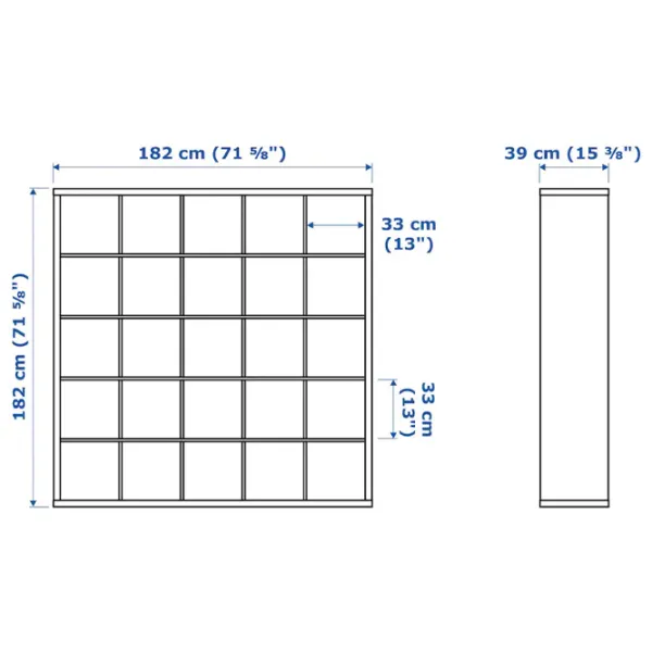 Стеллаж Ikea Kallax 182см x 182см x 39см cm/ ЛДСП/ White photo 2 Стеллаж Ikea Kallax 182см x 182см x 39см cm/ ЛДСП/ White photo 2