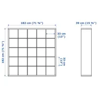 Стеллаж Ikea Kallax 182см x 182см x 39см cm/ ЛДСП/ White photo 2