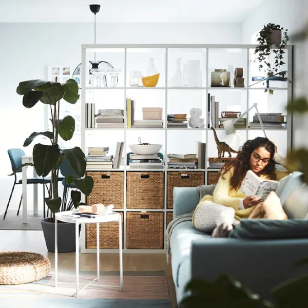 Стеллаж Ikea Kallax 182см x 182см x 39см cm/ ЛДСП/ White photo 3 Стеллаж Ikea Kallax 182см x 182см x 39см cm/ ЛДСП/ White photo 3