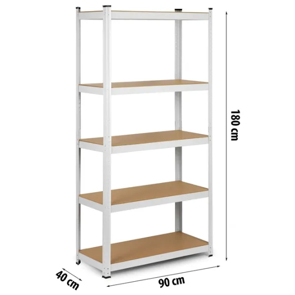 Стеллаж Humberg 5488977 180см x 90см x 40см cm/ МДФ/ White photo 2