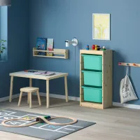 Стеллаж с контейнерами Ikea Trofast 94см x 30см x 46см cm/ ЛДСП/ Дуб cонома photo 2