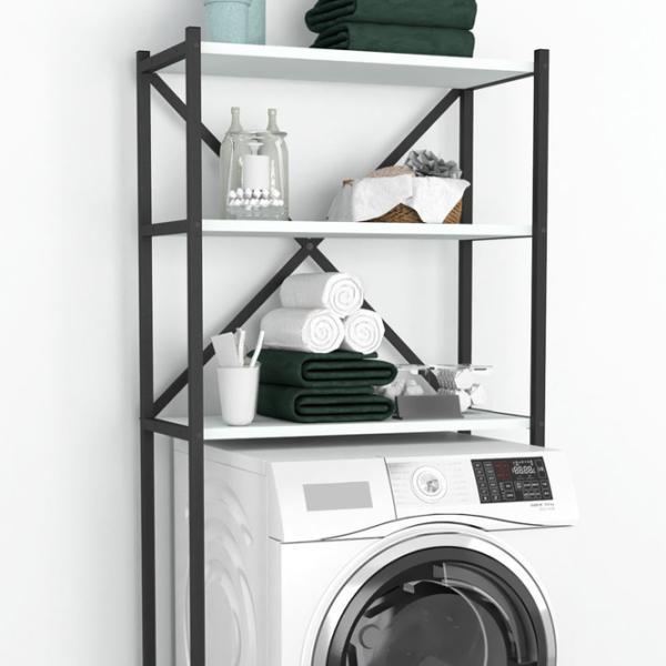 Стеллаж Fabulous 5639905 160см x 66см x 34см cm/ Металл/ Black photo 3 Стеллаж Fabulous 5639905 160см x 66см x 34см cm/ Металл/ Black photo 3