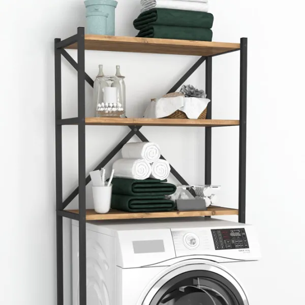 Стеллаж Fabulous 5639937 160см x 66см x 34см cm/ Металл/ Black photo 3 Стеллаж Fabulous 5639937 160см x 66см x 34см cm/ Металл/ Black photo 3