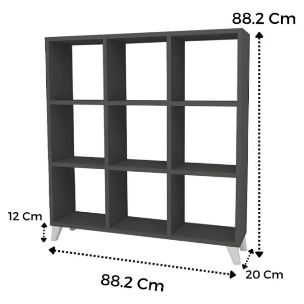 Стеллаж Fabulous 5639925 88.2 см x 88.2см x 20см cm/ ЛДСП/ Anthracite photo 2