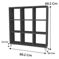 Etajeră Bofigo 5639925 88.2 x 88.2 x 20 cm / PAL / Anthracite photo 2