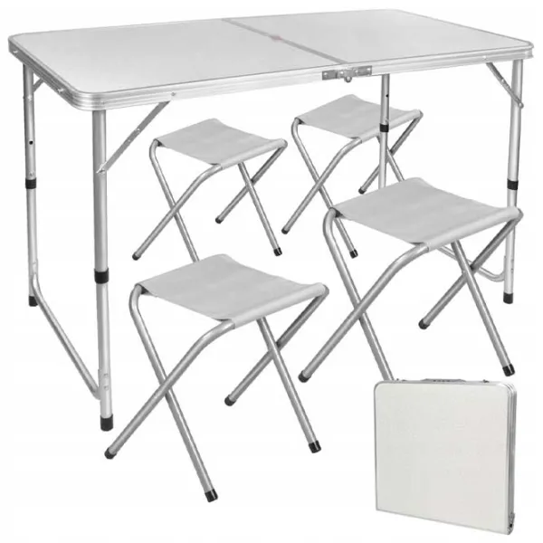 Set mobilă terasă Trizand 23238 Oțel/ MDF/ Plastic/ White photo 2