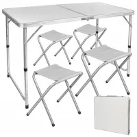 Set mobilă terasă Trizand 23238 Oțel/ MDF/ Plastic/ White photo 2