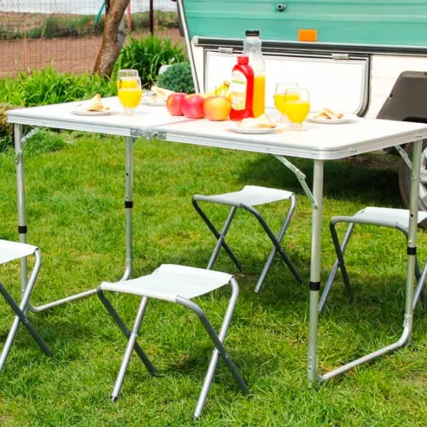 Set mobilă terasă Trizand 23238 Oțel/ MDF/ Plastic/ White photo 3