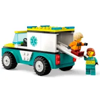 Constructor LEGO Emergency Ambulance and Snowboarder Figuri/ Multicolor photo 3