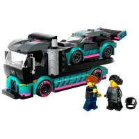 Constructor LEGO Race Car and Car Carrier Truck Figuri/ Multicolor photo 2