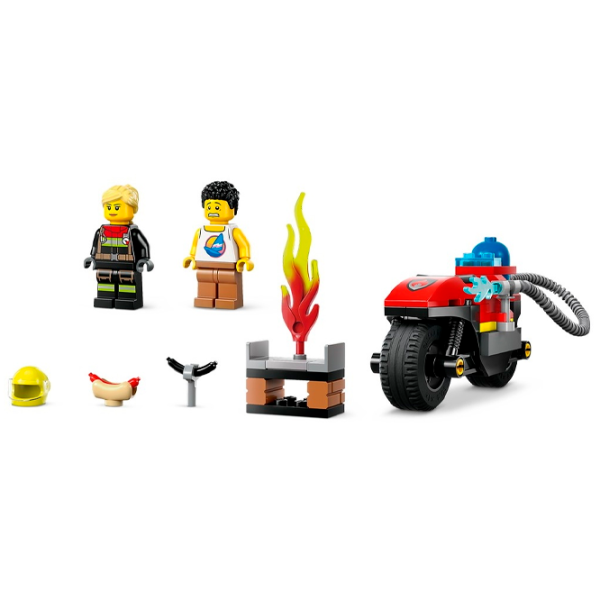 Constructor LEGO Fire Rescue Motorcycle Figuri/ Multicolor photo 3