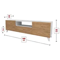 Тумба под телевизор Bofigo 5639940 46 x 140 x 30см / ДСП photo 2