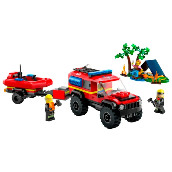 Constructor LEGO 4x4 Fire Truck with Rescue Boat Figuri/ Multicolor photo 2