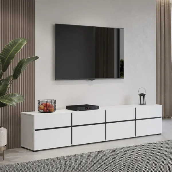 Тумба под телевизор Helvetia Cross 4D4S 48.2см x 225см x 40см/ ДСП photo 3