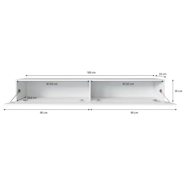 Comodă TV Bratex Lowboard D 180 30 x 180 x 33/ LPAL photo 2