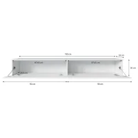 Comodă TV Bratex Lowboard D 180 30 x 180 x 33/ LPAL photo 2