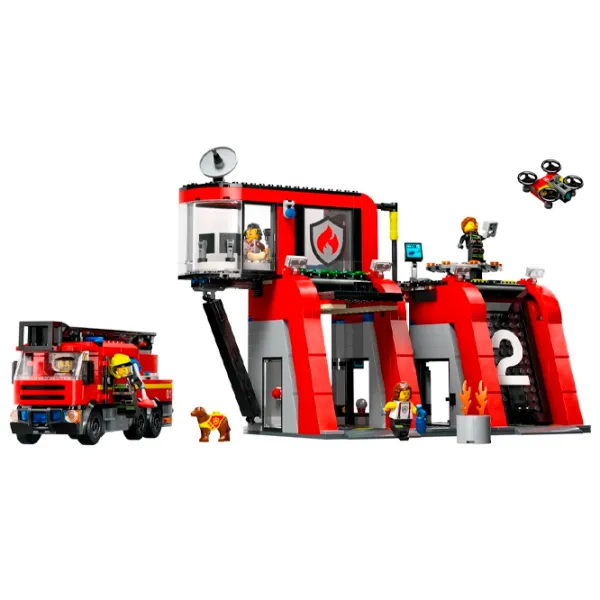 Конструктор LEGO Fire Station with Fire Truck Пожарные/ Разноцветный photo 2