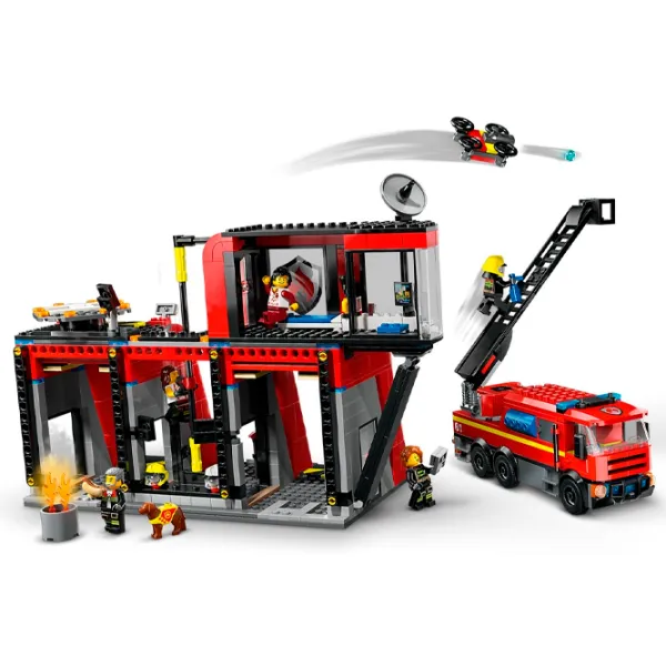 Конструктор LEGO Fire Station with Fire Truck Пожарные/ Разноцветный photo 3
