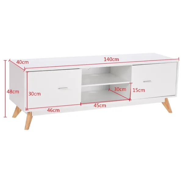 Тумба под телевизор Costway HW60413 48см x 140см x 40см/ МДФ photo 3
