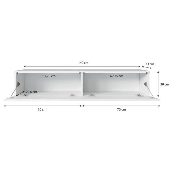 Comodă TV Bratex Lowboard D 140 30 x 140 x 33/ LPAL photo 2