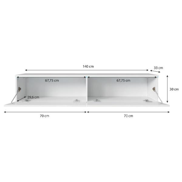 Comodă TV Bratex Lowboard D 140 30 x 140 x 33/ LPAL photo 2
